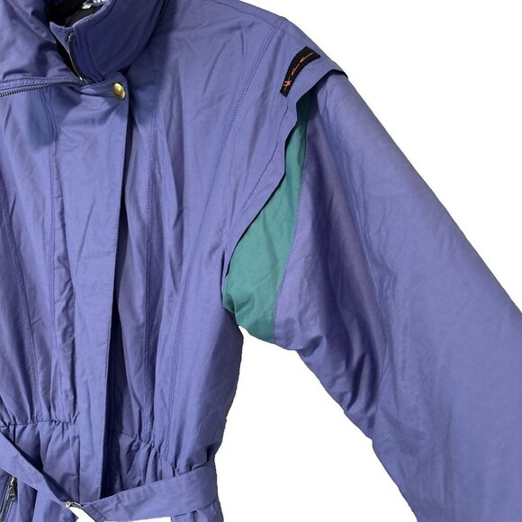 Vintage Henri Charles Colsenet Snowsuit Women's Sz 36 (S)  Purple Snow Ski HCC - Picture 3 of 13